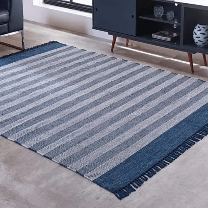 TAPETE KILIM MALLANI DUPLA FACE 1,00 X 1,50 AZUL/UNICO