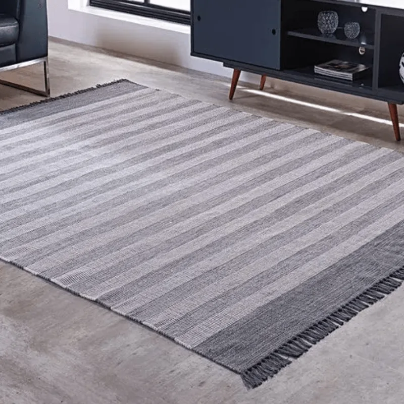TAPETE KILIM MALLANI DUPLA FACE 1,00 X 1,50 CINZA/UNICO