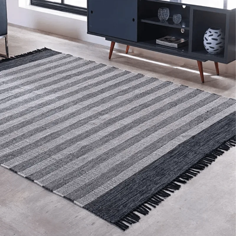 TAPETE KILIM MALLANI DUPLA FACE 1,00 X 1,50 PRETO/UNICO