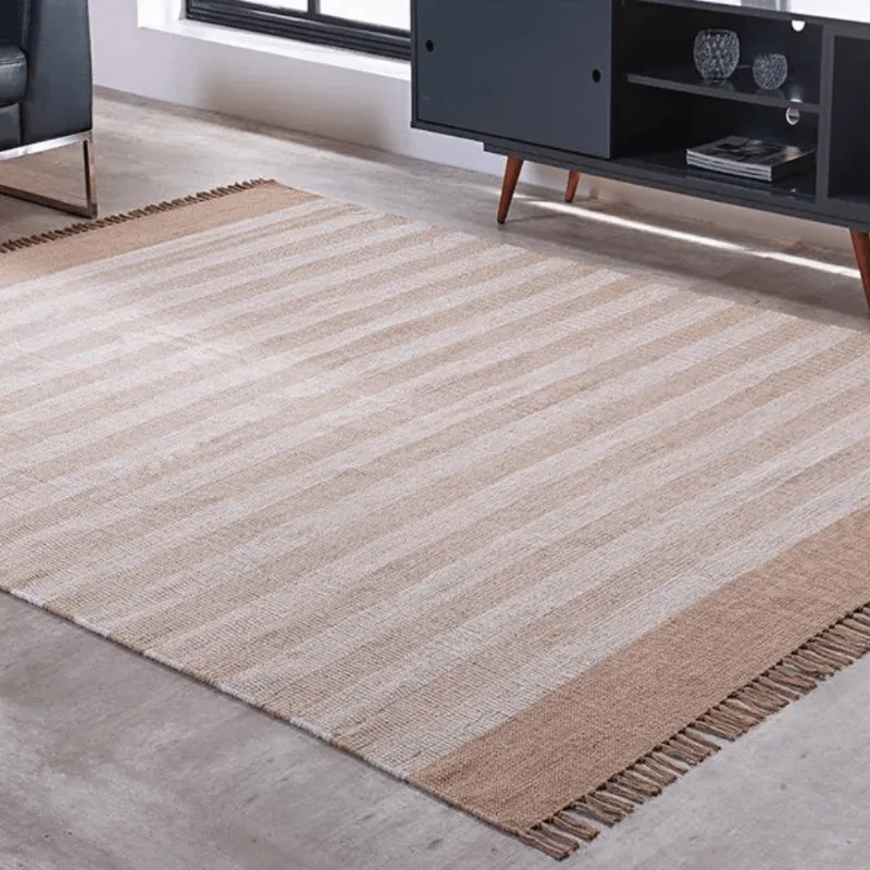 TAPETE KILIM MALLANI DUPLA FACE 1,50 X 2,00 BEGE/UNICO