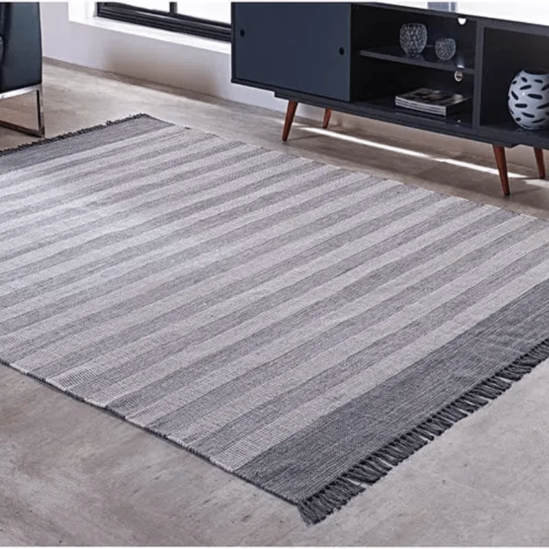 TAPETE KILIM MALLANI DUPLA FACE 2,00 X 2,50 CINZA/UNICO