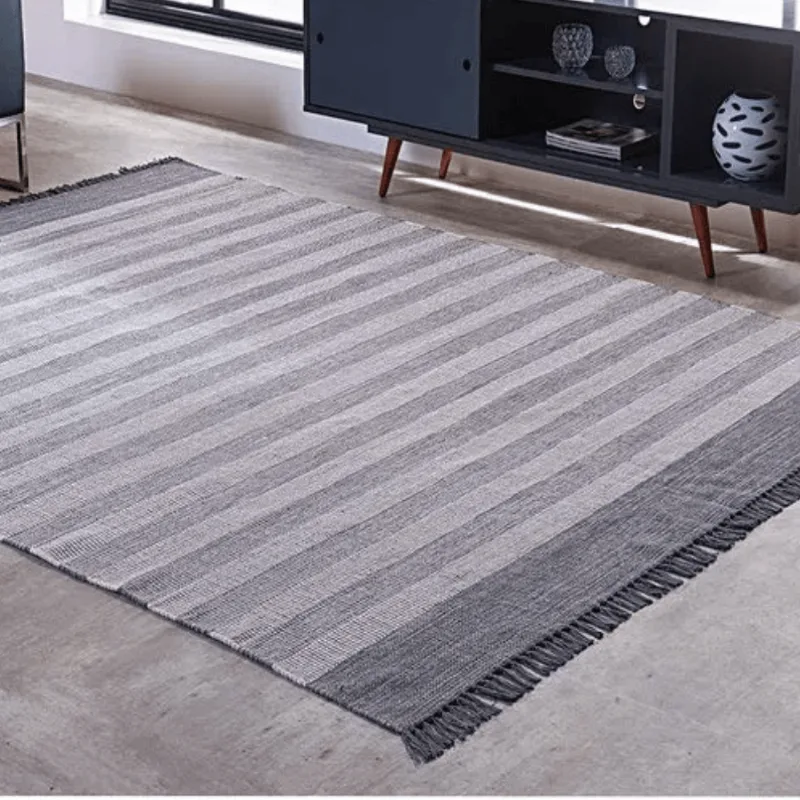 TAPETE KILIM MALLANI DUPLA FACE 2,00 X 3,00 CINZA/UNICO