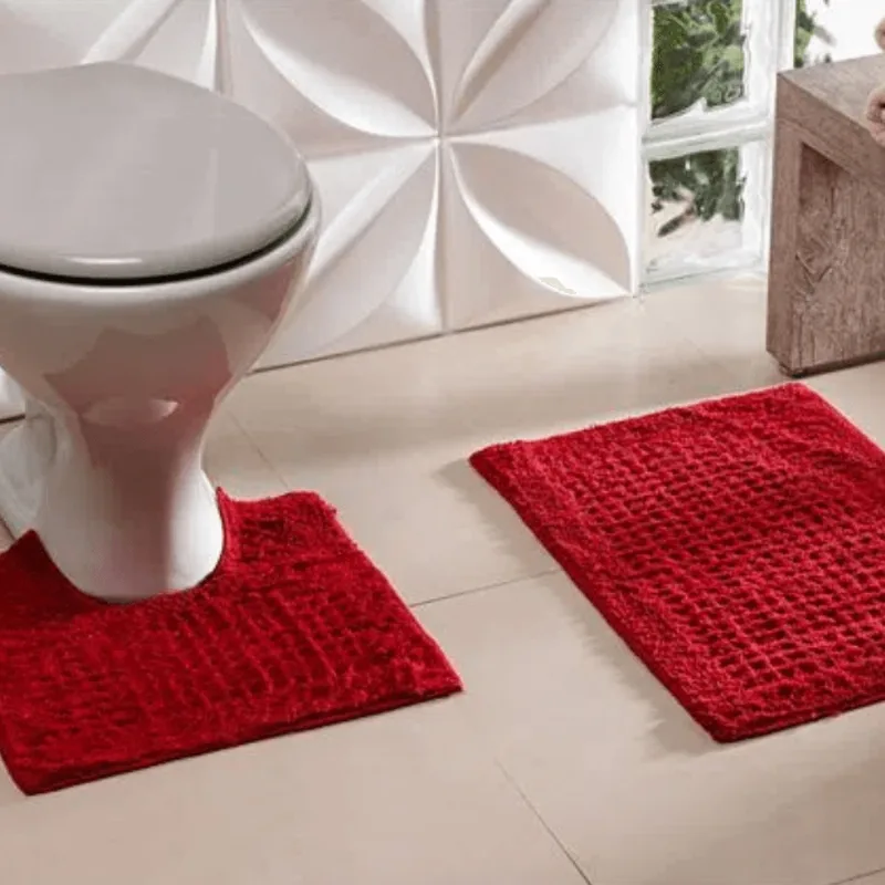 JOGO BANHEIRO 2PCS ALABAMA VERMELHO