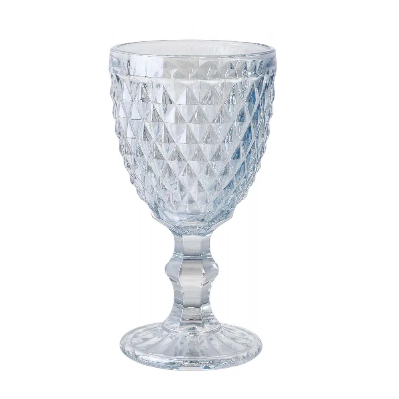 JOGO TACA VIDRO BICO DE ABACAXI 6PCS X 330ML AZUL