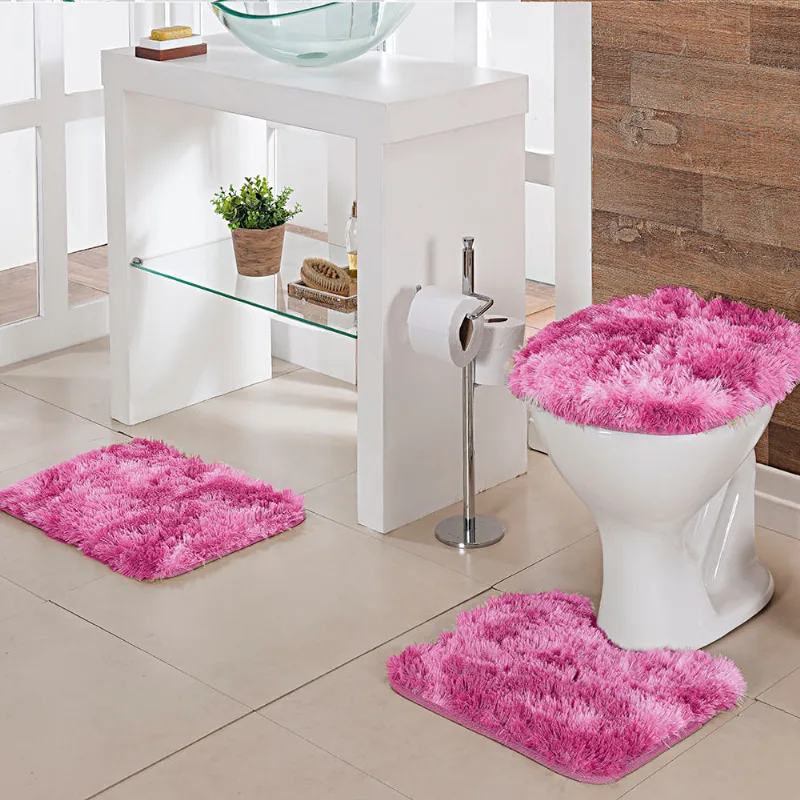 JOGO BANHEIRO 3PCS CONGO MIX ROSA