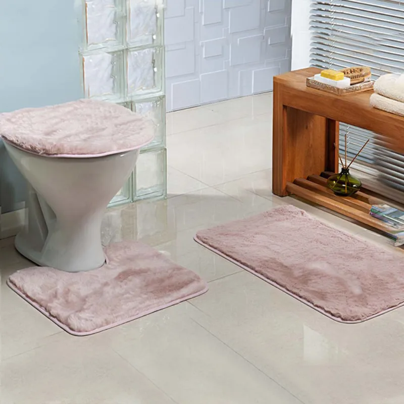 JOGO BANHEIRO 3PCS BANGOR UNICO/ROSE