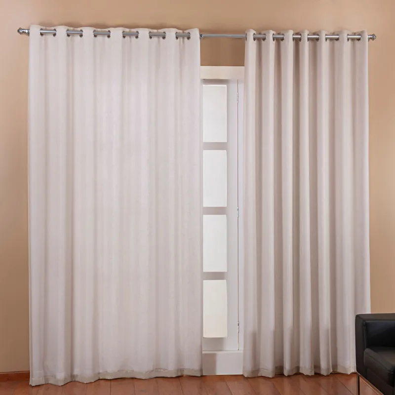 Cortina Linho Duplex 4,00 X 2,50 Bege