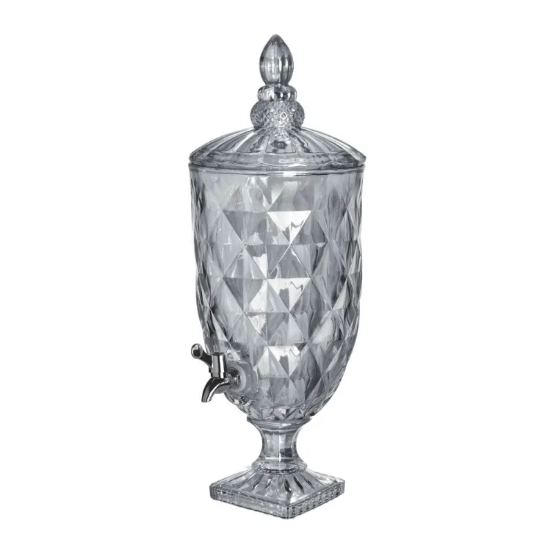 Suqueira Vidro Geometric 4,5 L Prata/unico