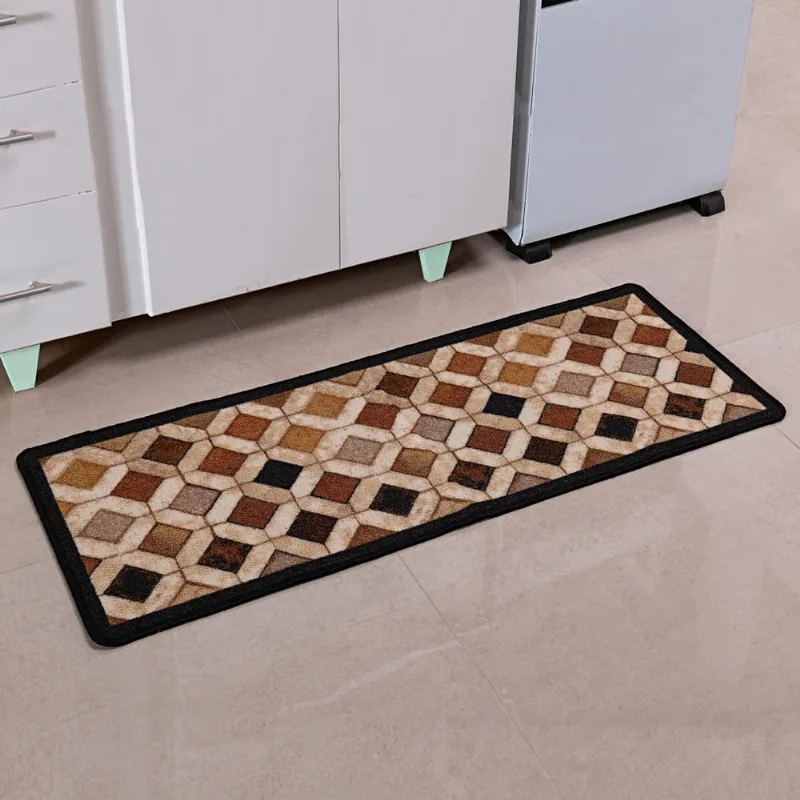 TAPETE BOUCLE GEOMETRICO 0,45 X 0,65 BEGE