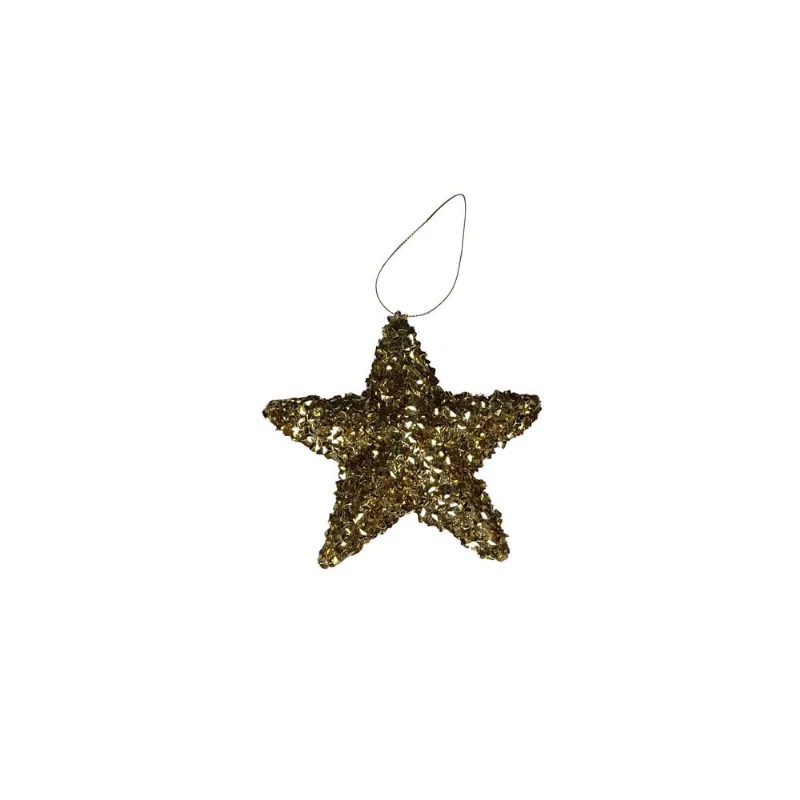 ENFEITE DECORATIVO ESTRELA OURO/UNICO
