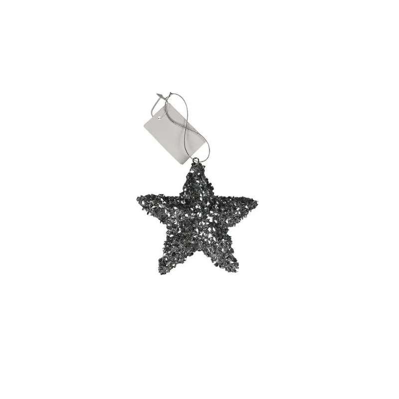 ENFEITE DECORATIVO ESTRELA PRATA/UNICO