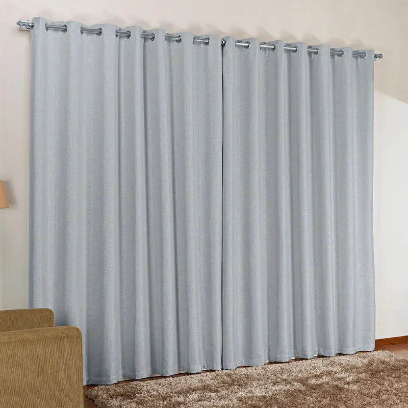 CORTINA 100% BLACKOUT LINHO NC 2,60 X 1,80 CINZA/UNICO