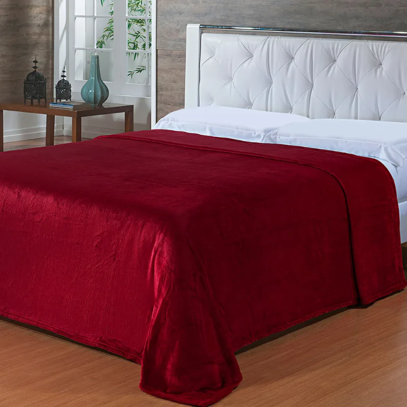Cobertor Toque de Seda Nc 2,40 X 2,60 Bordo