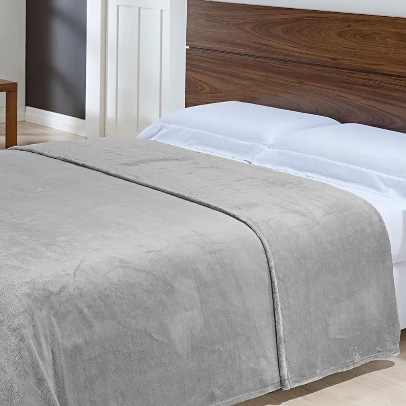Cobertor Toque de Seda Nc 2,40 X 2,60 Prata