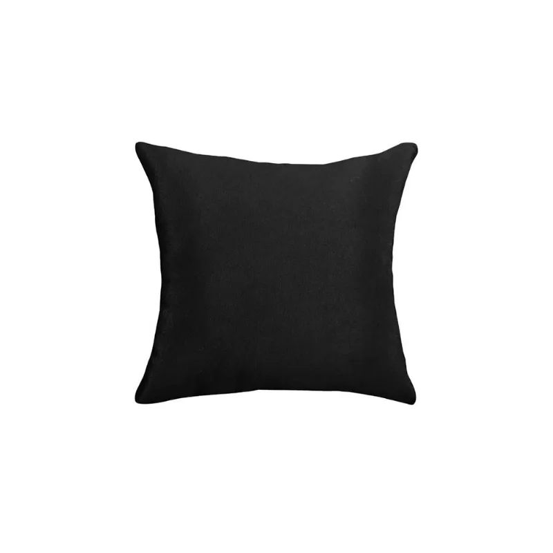 Capa Almofada Preto Lisa Gorgurao 43cm SEM Enchimento