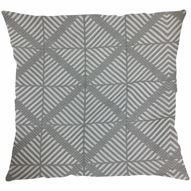 CAPA P/ ALMOFADA GEOMETRIX 43CM X 43CM CINZA