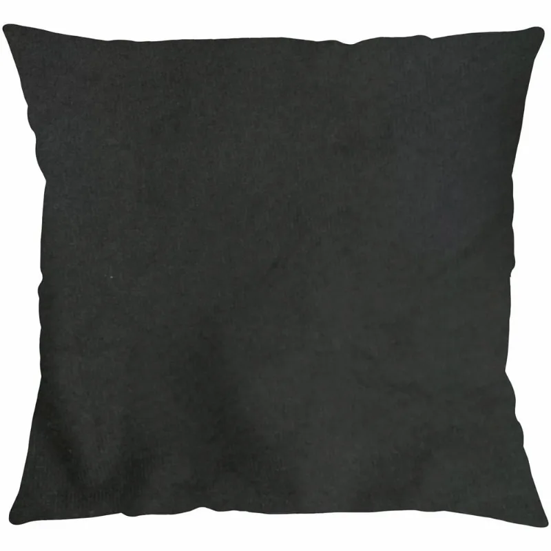 CAPA P/ ALMOFADA VELLUS LISO 43CM X 43CM PRETO