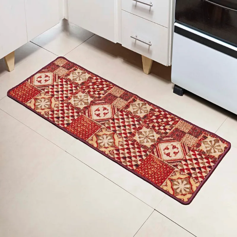 TAPETE BOUCLE SICILIA 0,45 X 0,65 VERMELHO/UNICO