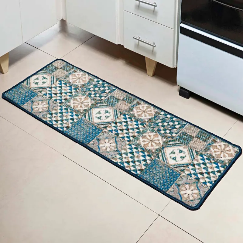 TAPETE BOUCLE SICILIA 0,45 X 1,80 AZUL/UNICO