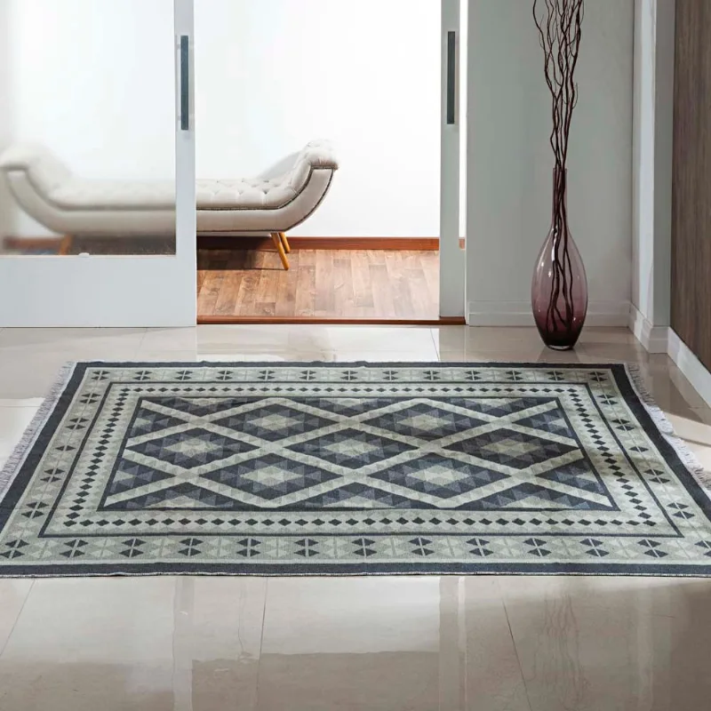 TAPETE KILIM ANTEP 0,60 X 1,80 DES. 006/CINZA