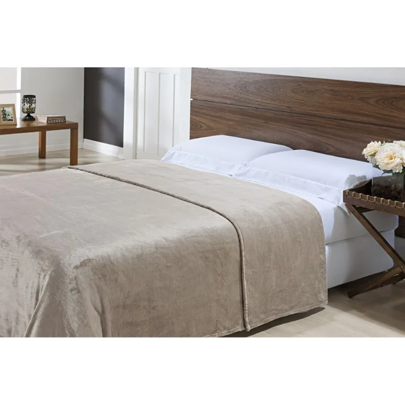 Cobertor Toque de Seda Nc 1,80x2,20 BEGE