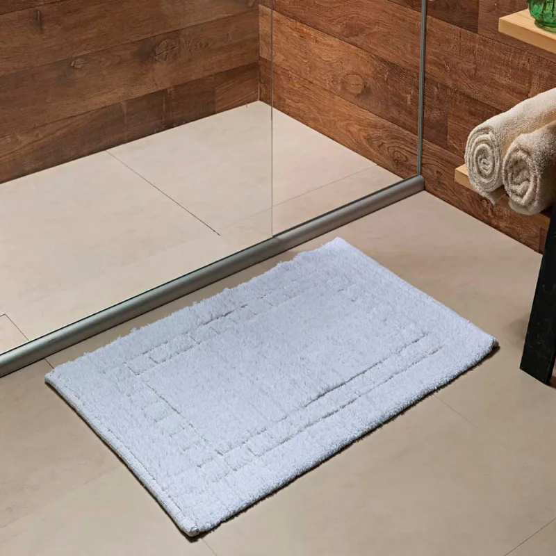 TAPETE BANHEIRO ESSENSE LISO 0,50X0,80 BRANCO/UNICO