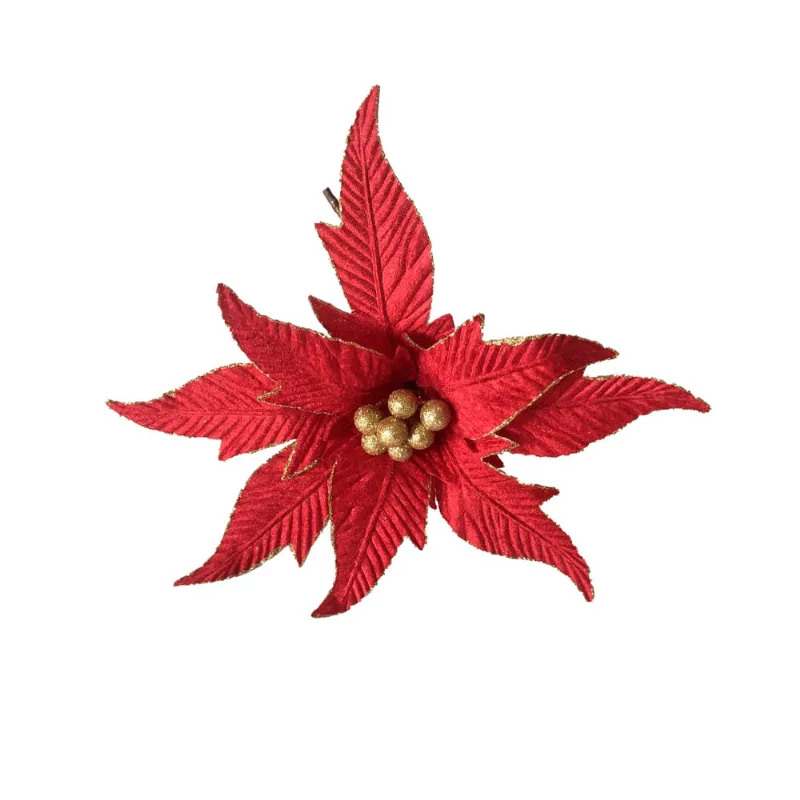 ENFEITE DECORATIVO FLOR TURIM 35CM VERMELHO/UNICO