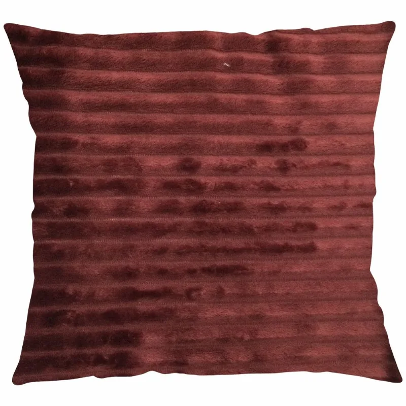 CAPA P/ ALMOFADA FLANNEL CORDUROY 43CMX43CM MALBEC/UNICO