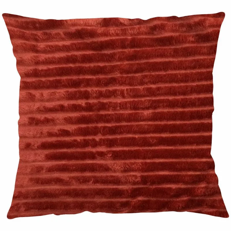 CAPA P/ ALMOFADA FLANNEL CORDUROY 43CMX43CM TERRACOTA/UNICO