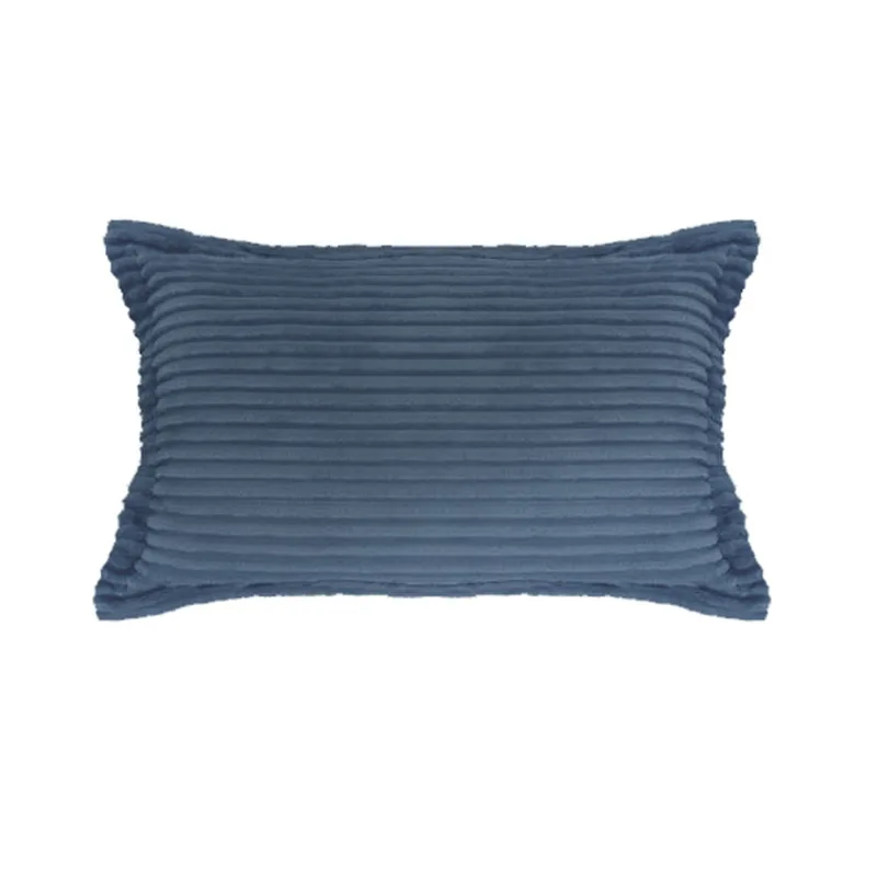 Porta Travesseiro C/ Abas Flannel Corduroy Avulso AZUL PETROLEO