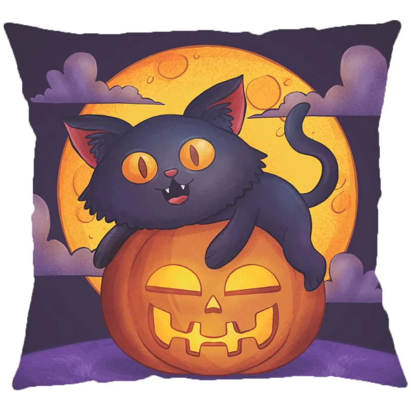 Capa P/ Almofada Veludo Digital Halloween 43m X 43 Des. 006/unico