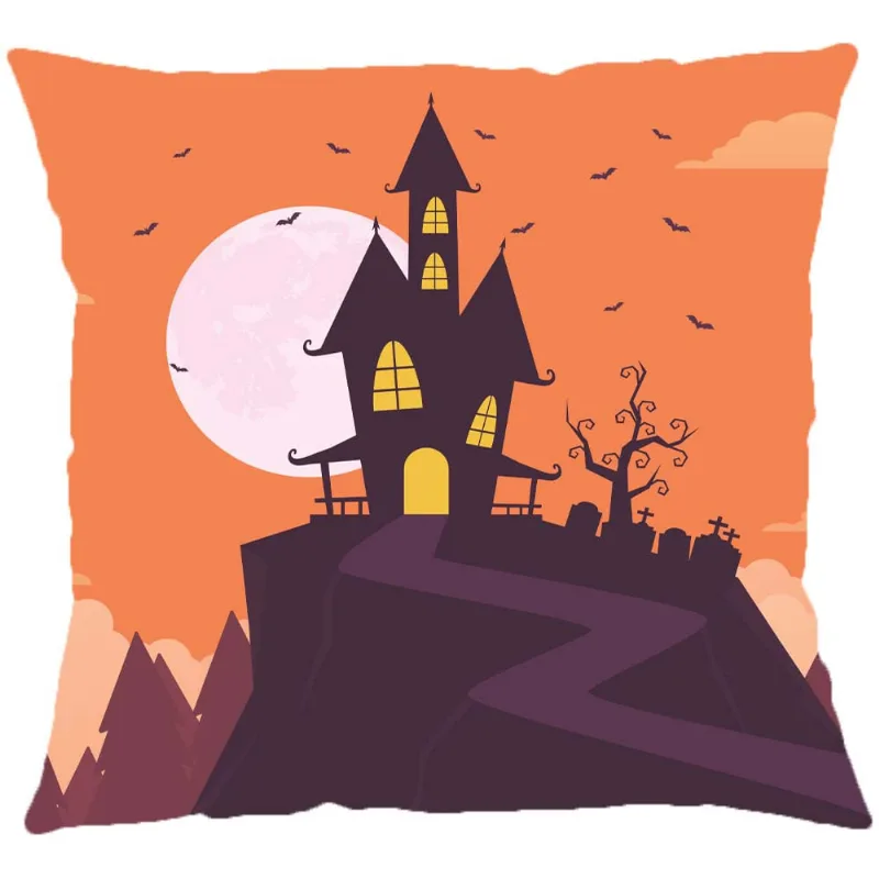 Capa P/ Almofada Veludo Digital Halloween 43m X 43 Des. 008/unico
