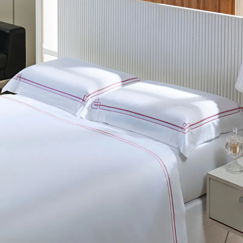 Fronha 300 Fios Roma 2 Pecas Rose/unico