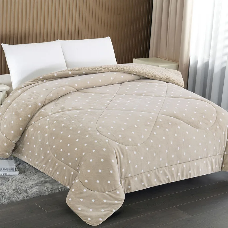 Edredom Capetown Poa Casal 1,80 X 2,20 BEGE / BRANCO