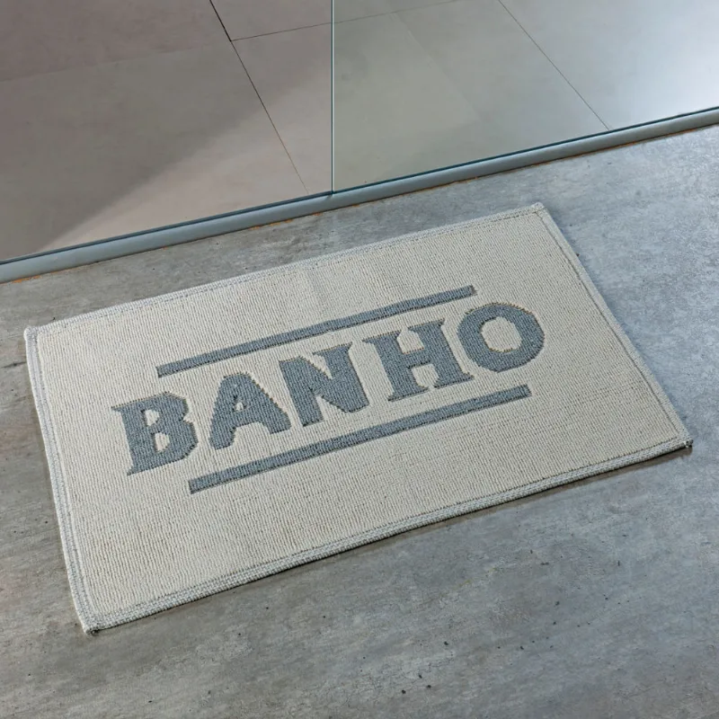TAPETE BANHO 0,50 X 0,80 DES. 002/CINZA