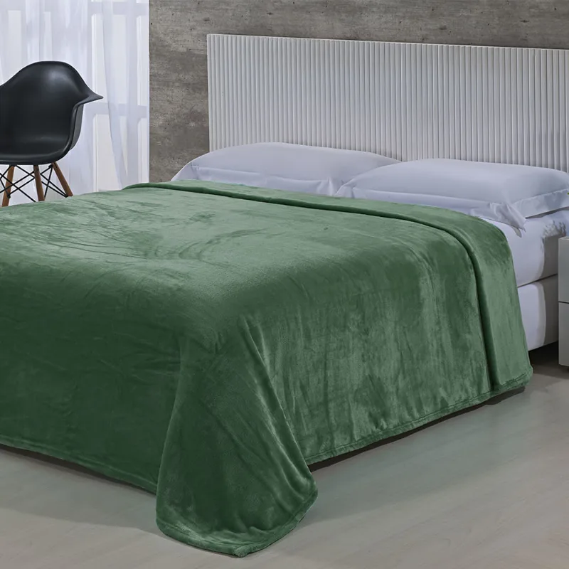 Cobertor Toque de Seda Nc 1,80x2,20 VERDE MALTA