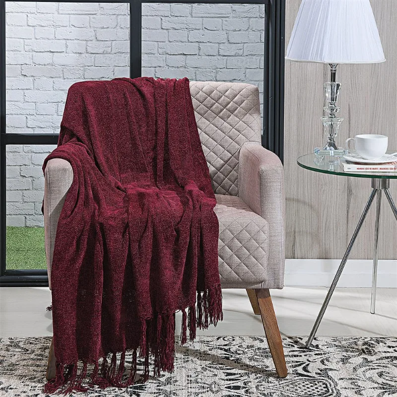 MANTA BORAS LISA 1,40 X 2,00 VERMELHO