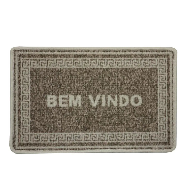 TAPETE BOUCLE BEM VINDO 0,50 X 0,80 UNICO/MARFIM