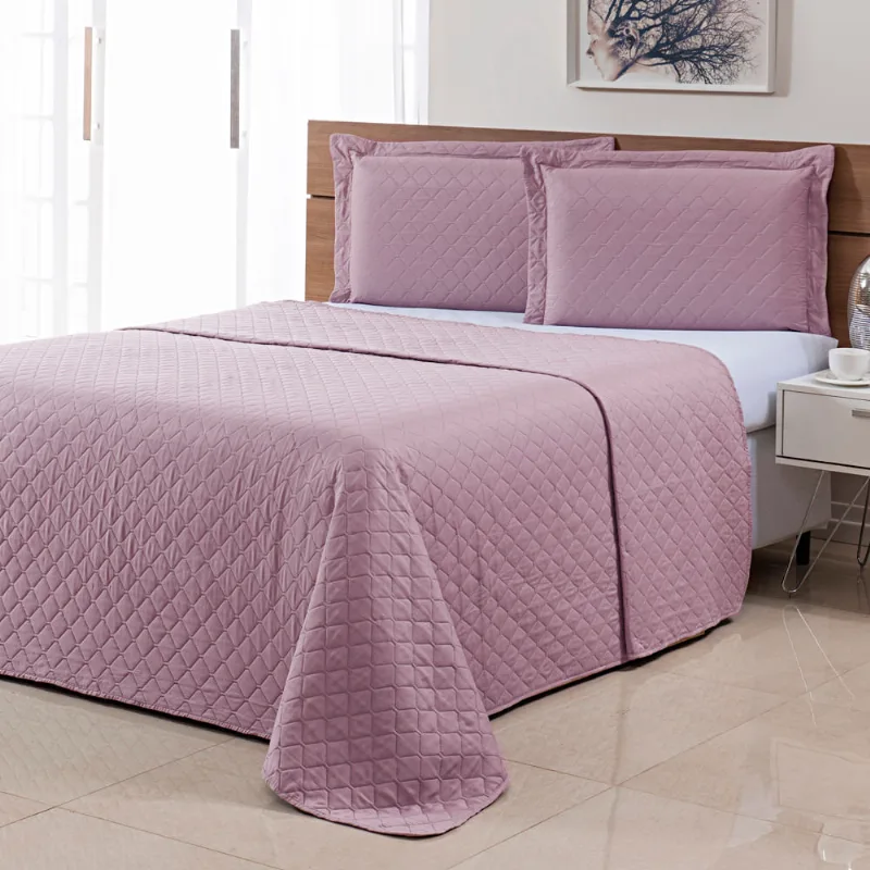Colcha Ultrassonica Basics 2,40 X 2,60 Queen Rose/unico