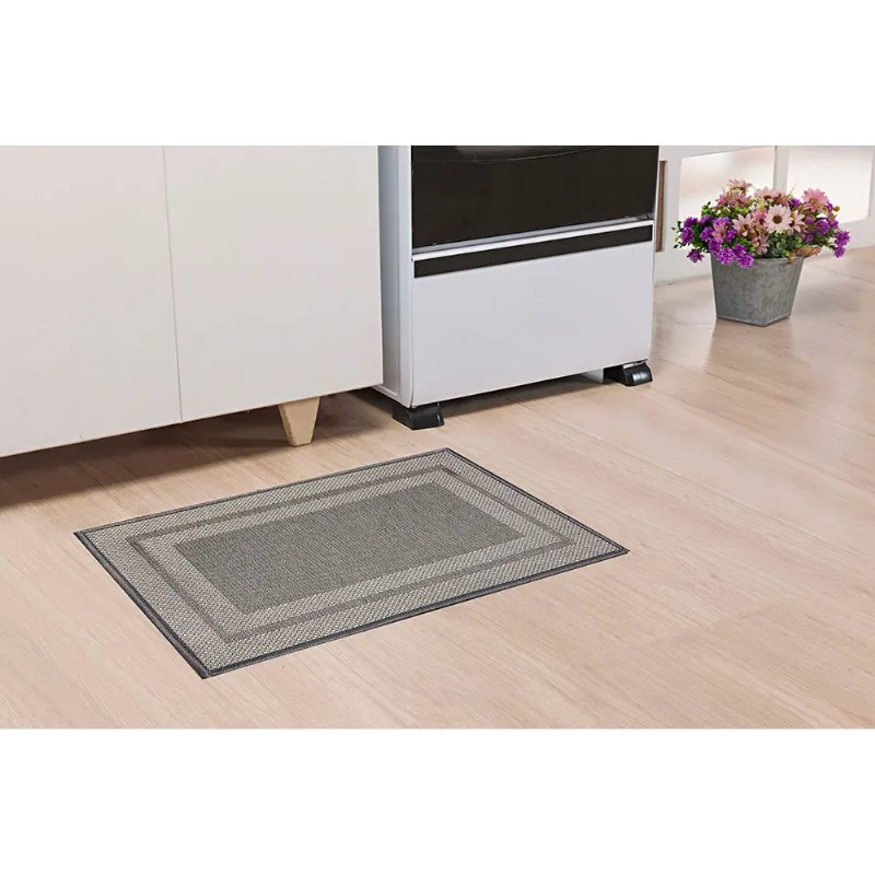 Tapete Cozinha Jaquard Munique 0,45 X 0,75 Cinza/unico