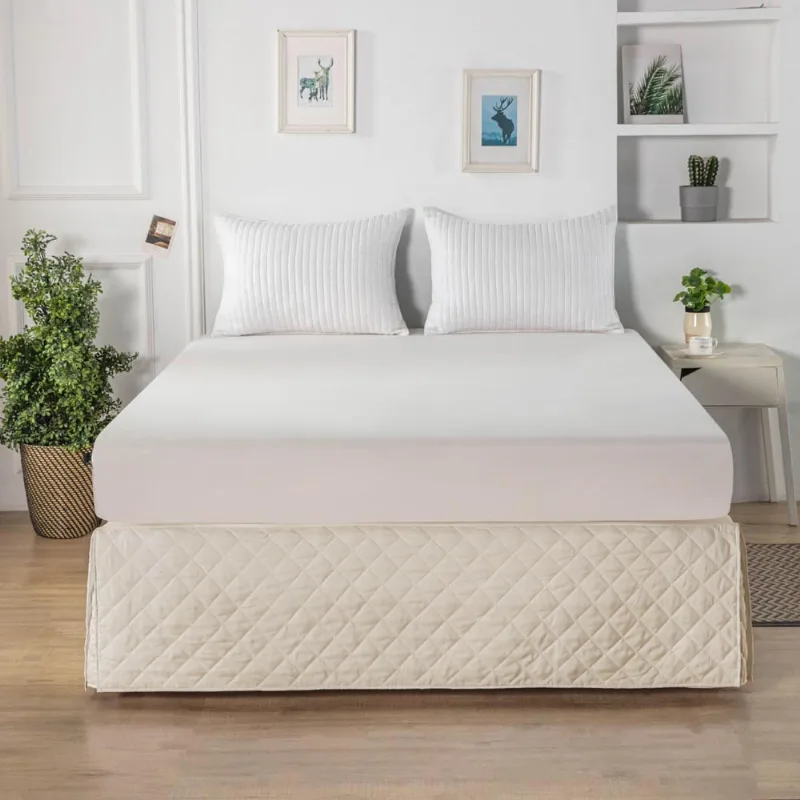 Saia Box Matelasse Casal 1,38 X 1,88 X 0,35 Marfim