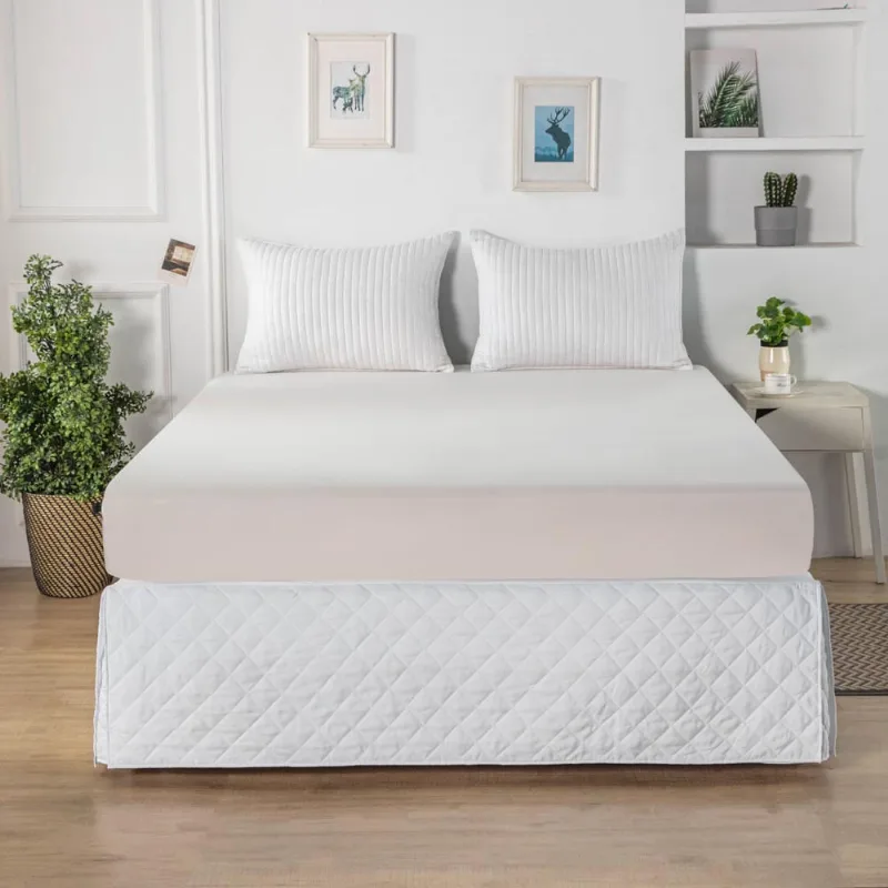 Saia Box Matelasse Queen 1,58 X 1,98 X 0,35 Branco