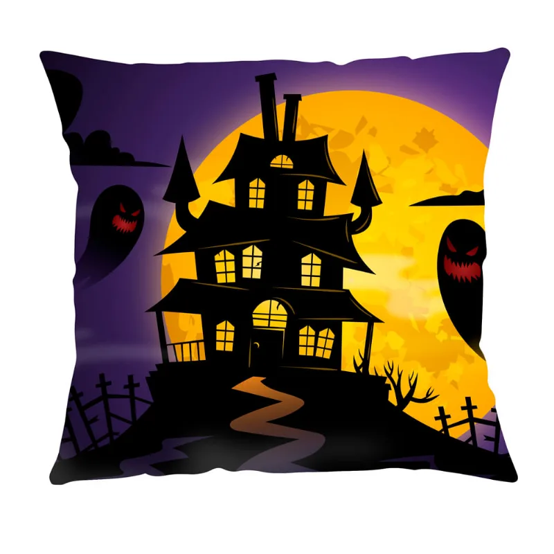 Capa P/ Almofada Veludo Digital Halloween 43m X 43 Des. 011/unico