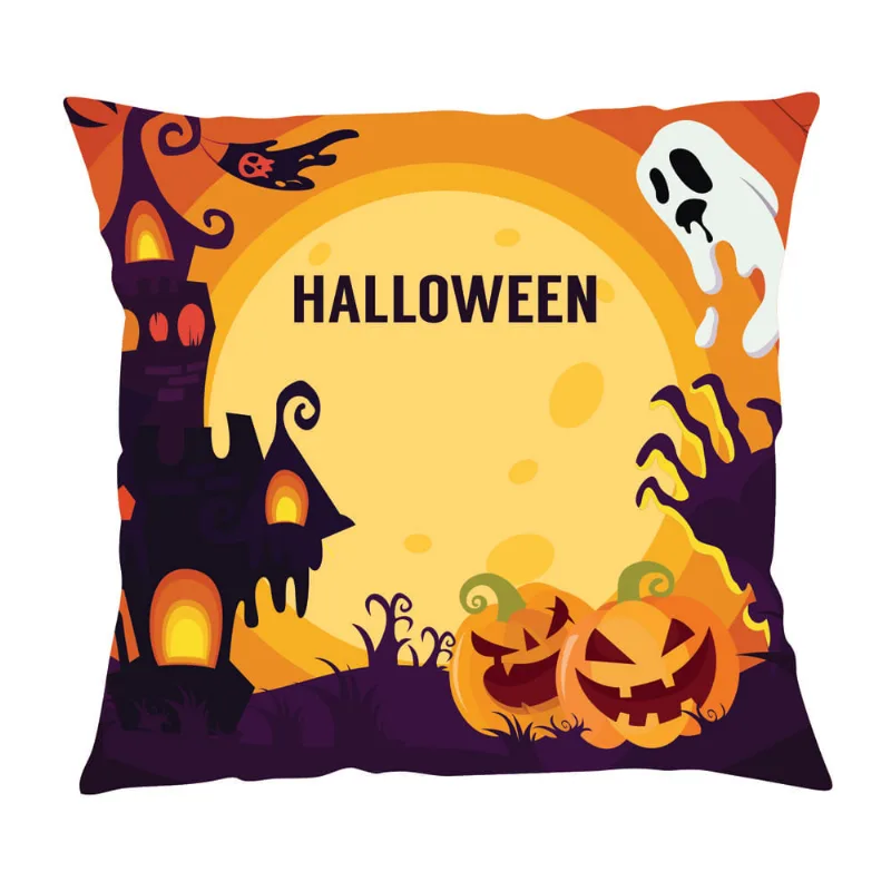 Capa P/ Almofada Veludo Digital Halloween 43m X 43 Des. 014/unico