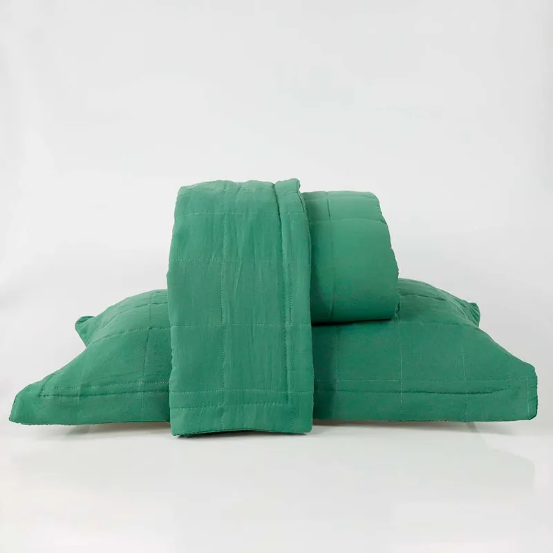 Colcha Barcelona 2,80 X 2,60 King Verde Floresta