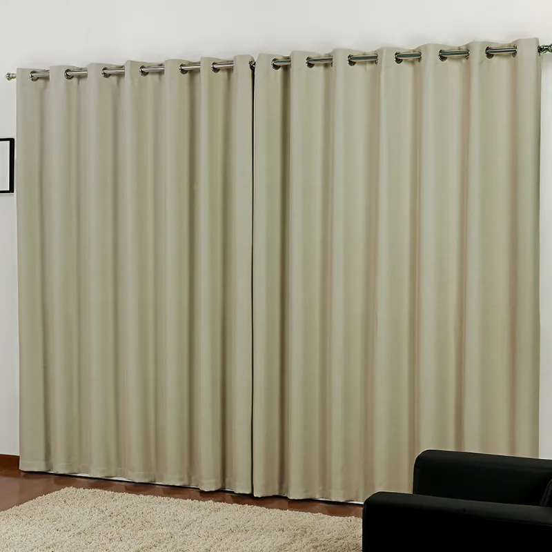 Cortina Blackout Tecido Nc 2,60 X 1,80 Areia/unico