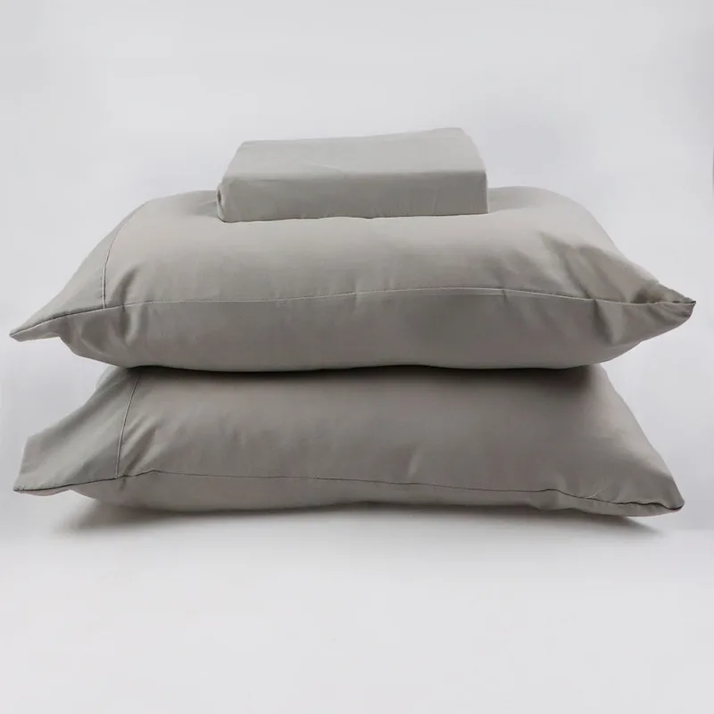 Jogo de Cama Simples Percal Soft 300 King Cinza Claro