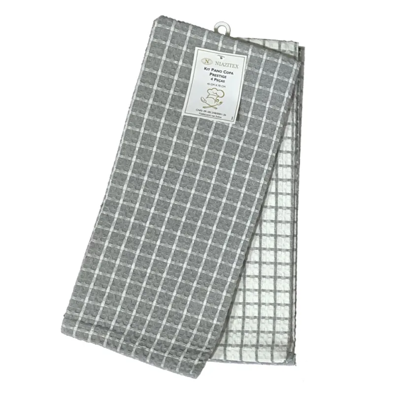 Kit 4pcs Pano Copa Prestige 45x70 Cinza
