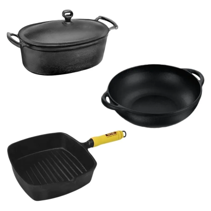 Frigideira, Parmegiana e Caçarola Oval Ferro Fundido - RIG FUNDIDOS - Utilidades Domesticas