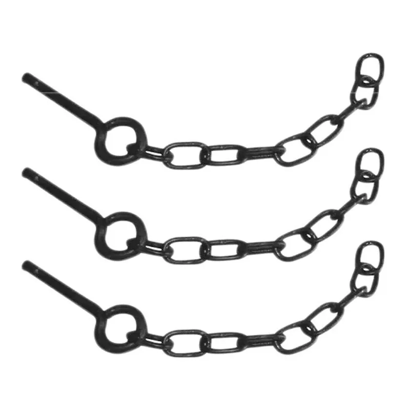 Kit 3 Pinos Com Correntinha Para Tampa De Carroceria 1-4 N 131 Aco Pintado Para Veiculos De Carga